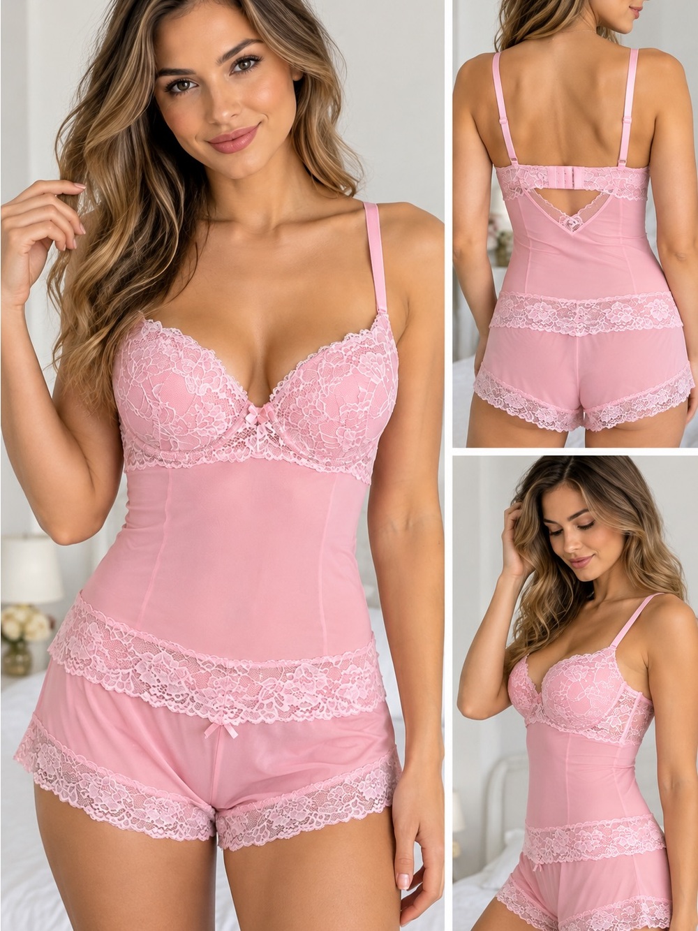 Rampage Pink Lace Cami ONLY